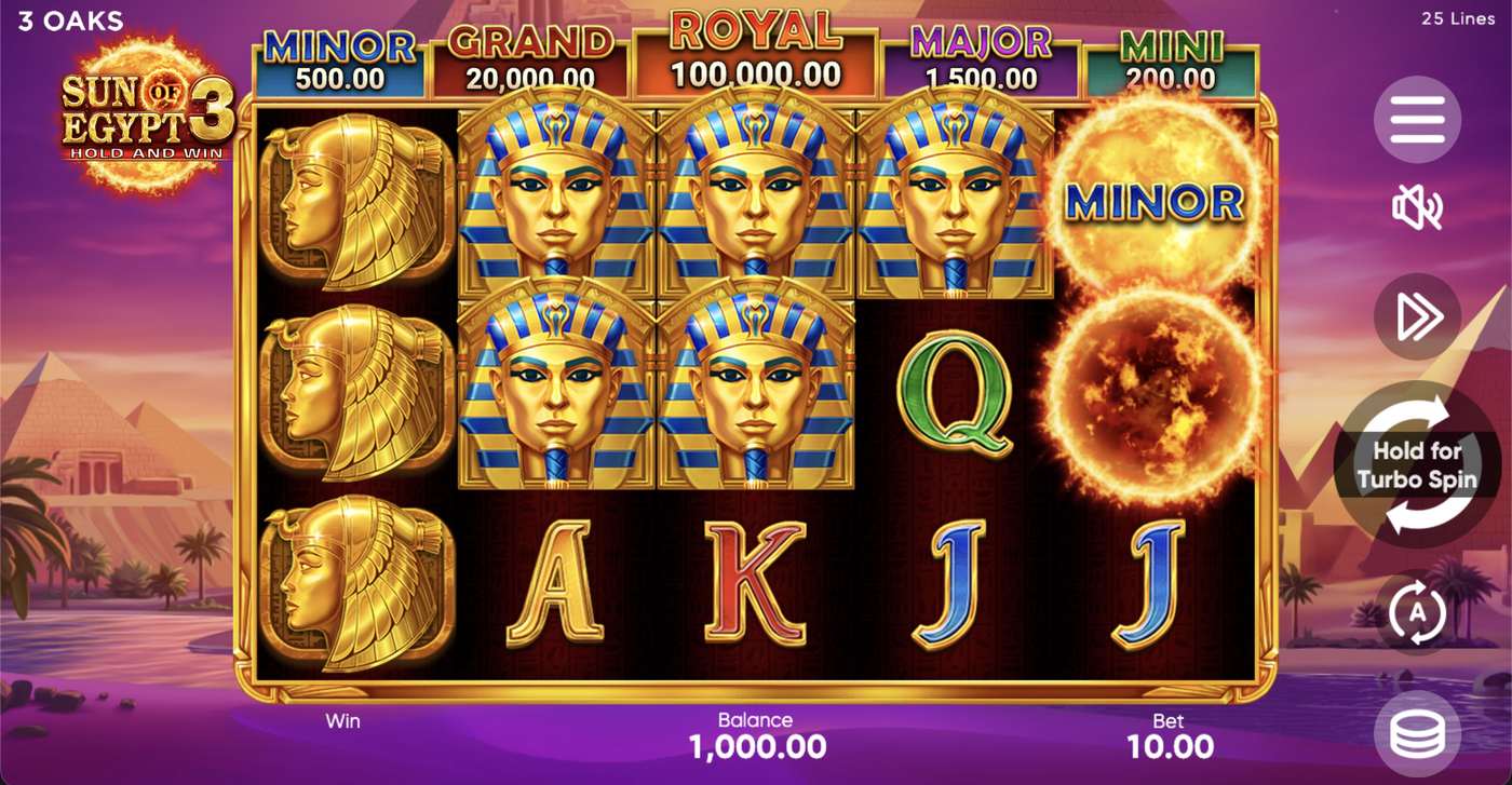 Sun of Egypt 3: image of main menu