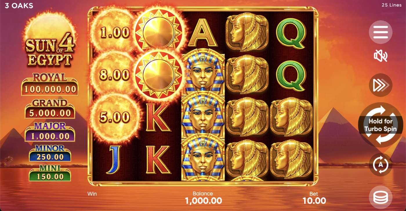 Sun of Egypt 4: image of main menu