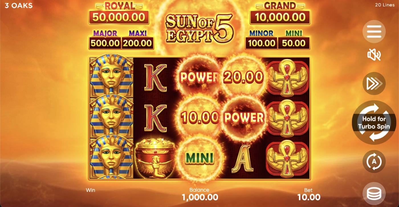 Sun of Egypt 5: image of main menu