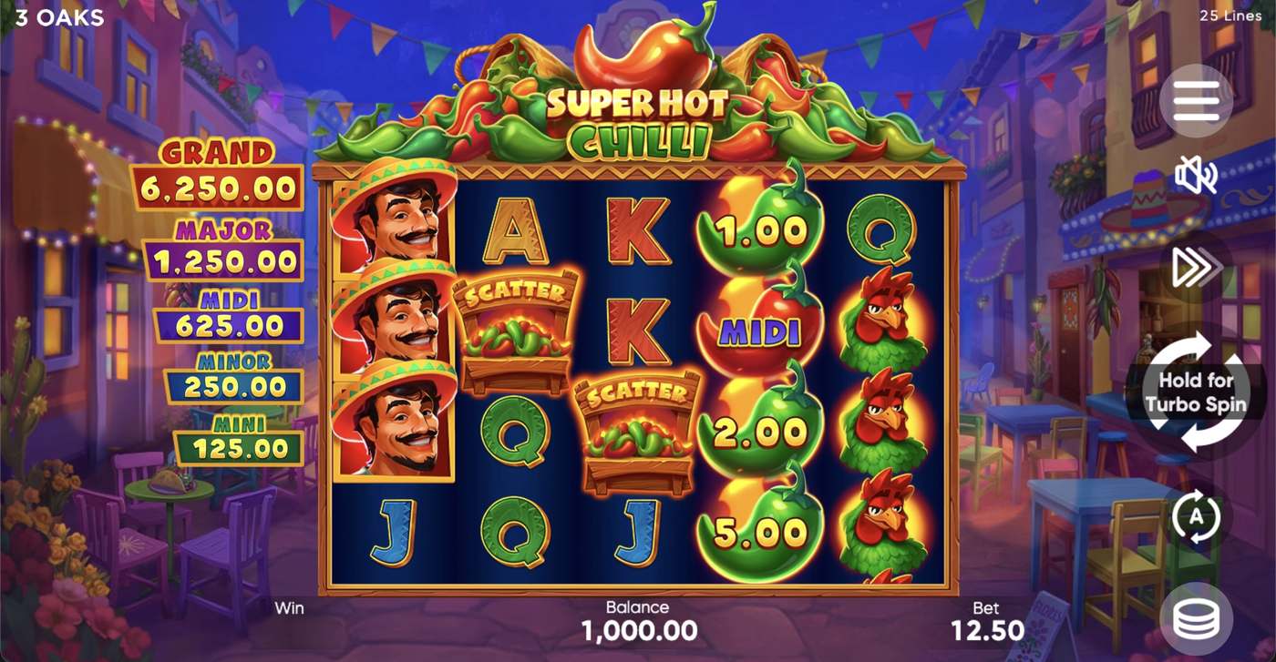 Super Hot Chilli: image of main menu