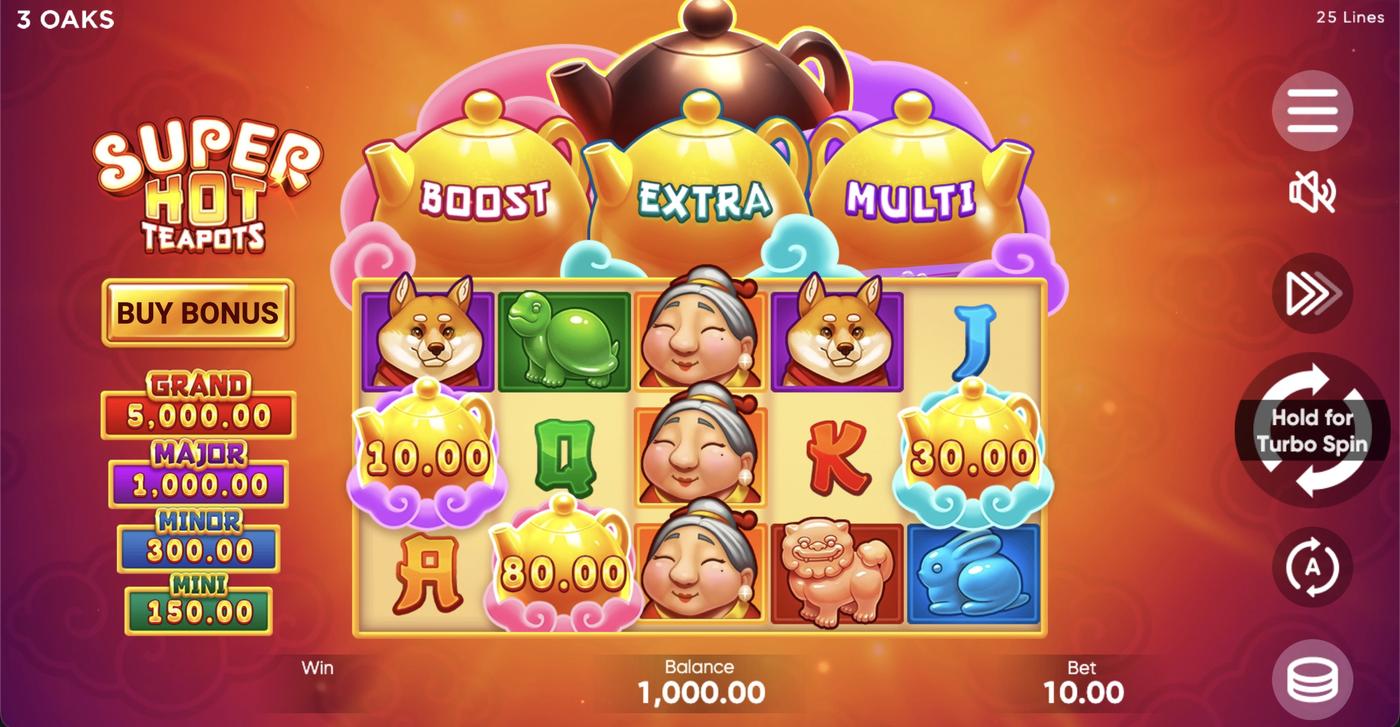 Super Hot Teapots: image of main menu