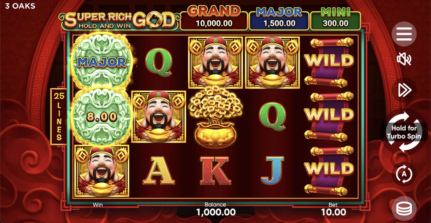 Super Rich God: image of main menu