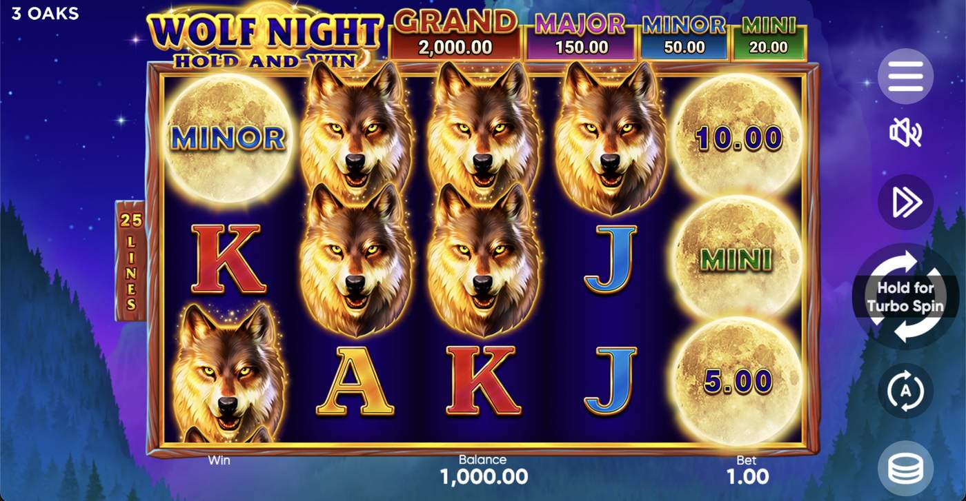 Wolf Night: image of main menu