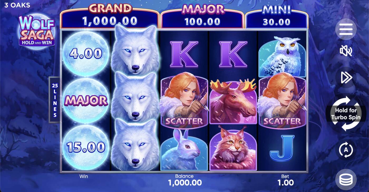 Wolf Saga: image of main menu