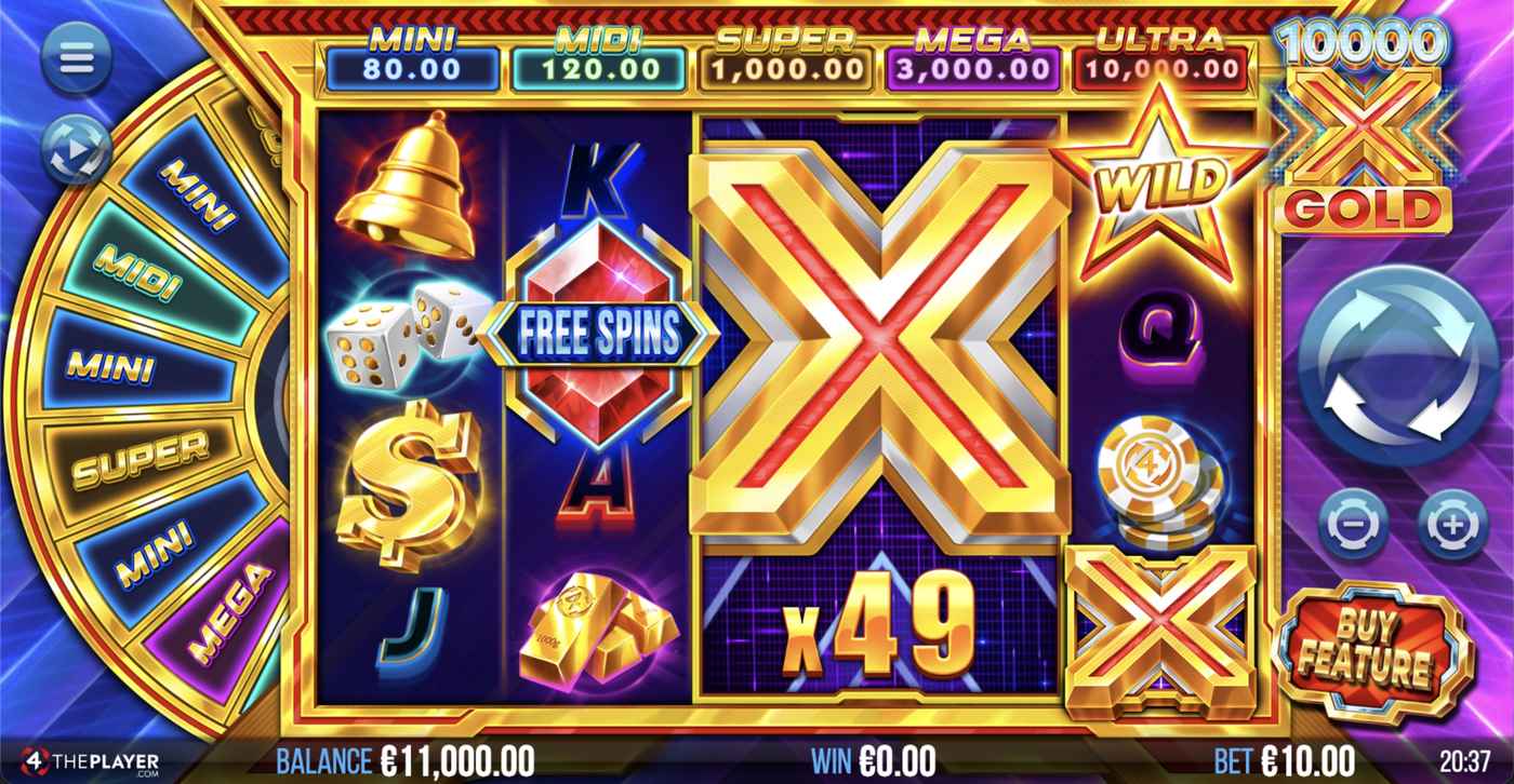 10000 X Gold: image of main menu