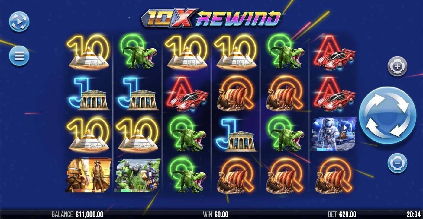 10x Rewind: image of main menu