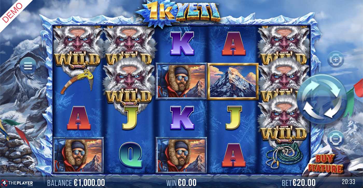 1k Yeti: image of main menu