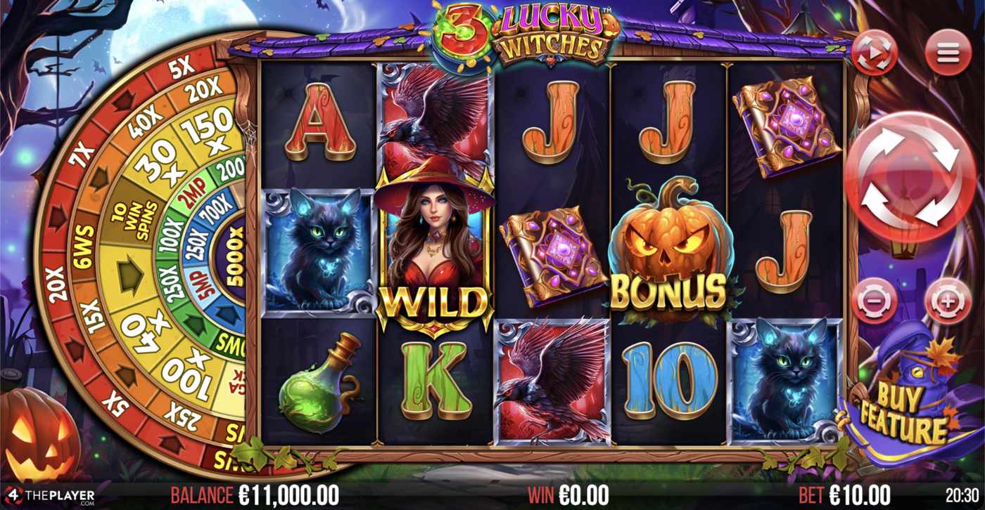 3 Lucky Witches: image of main menu