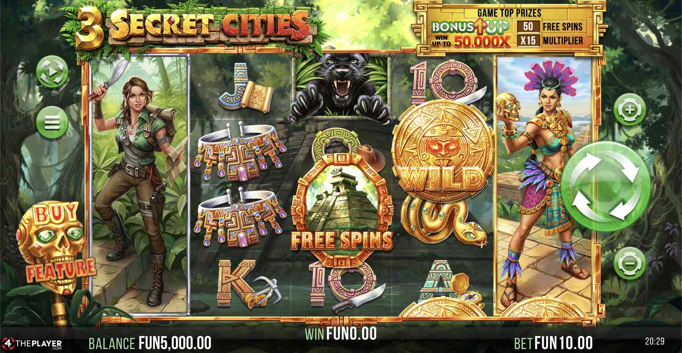 3 Secret Cities: image of main menu