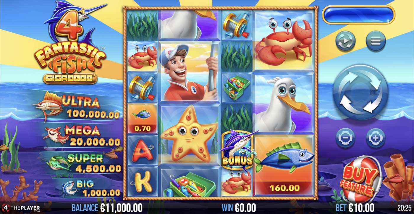 4 Fantastic Fish Gigablox: image of main menu