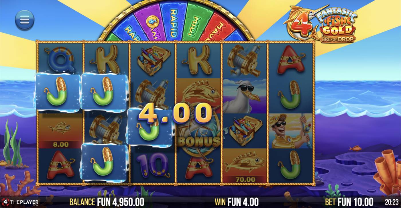 4 Fantastic Fish Gold Dream Drop: image of winning