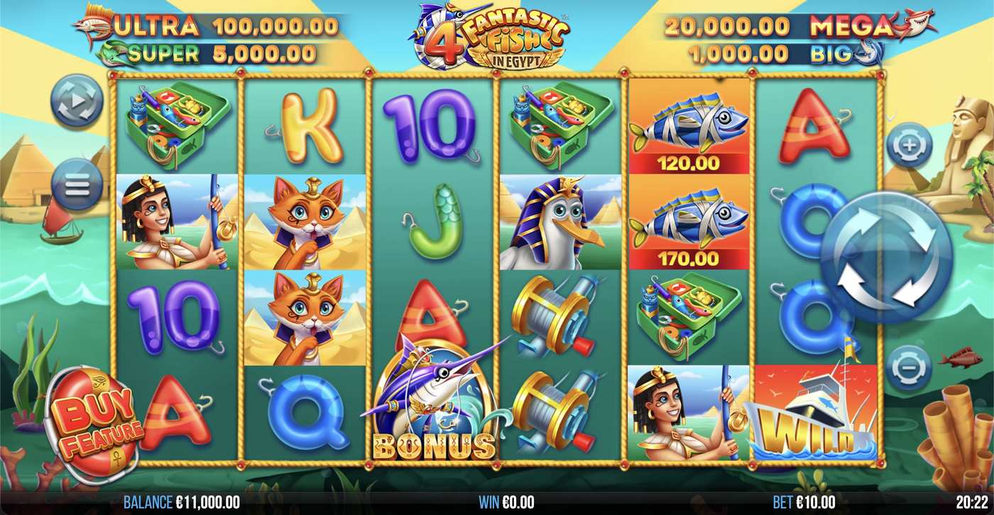 4 Fantastic Fish in Egypt: image of main menu