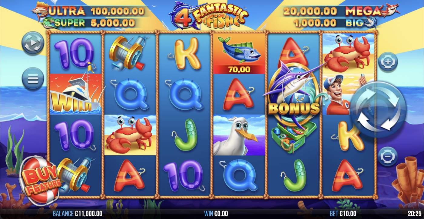 4 Fantastic Fish: image of main menu