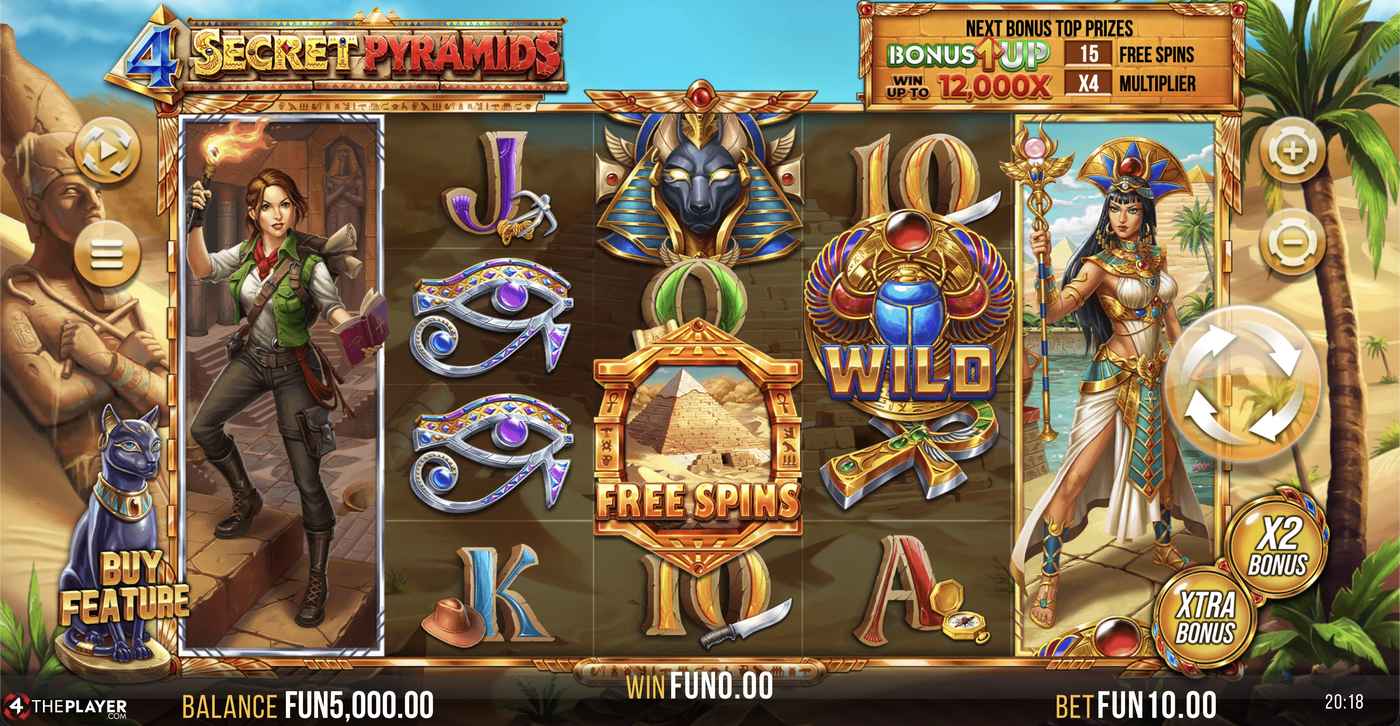 4 Secret Pyramids: image of main menu