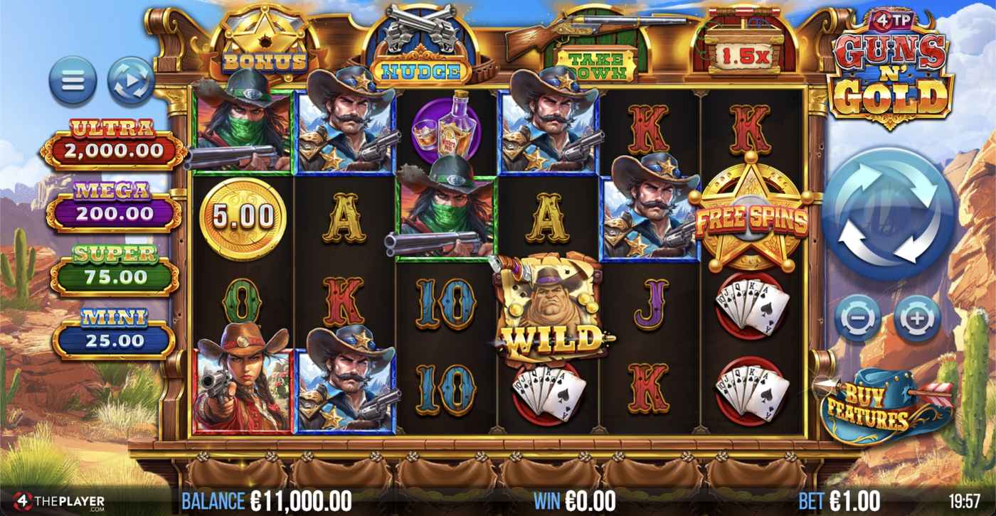 4TP Guns N’ Gold: image of main menu