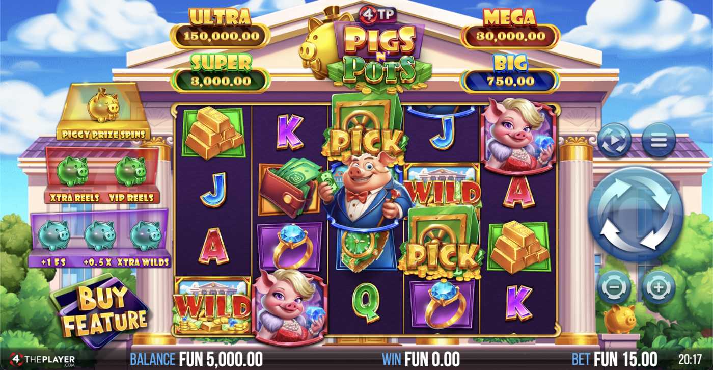 4TP Pigs N’ Pots: image of main menu