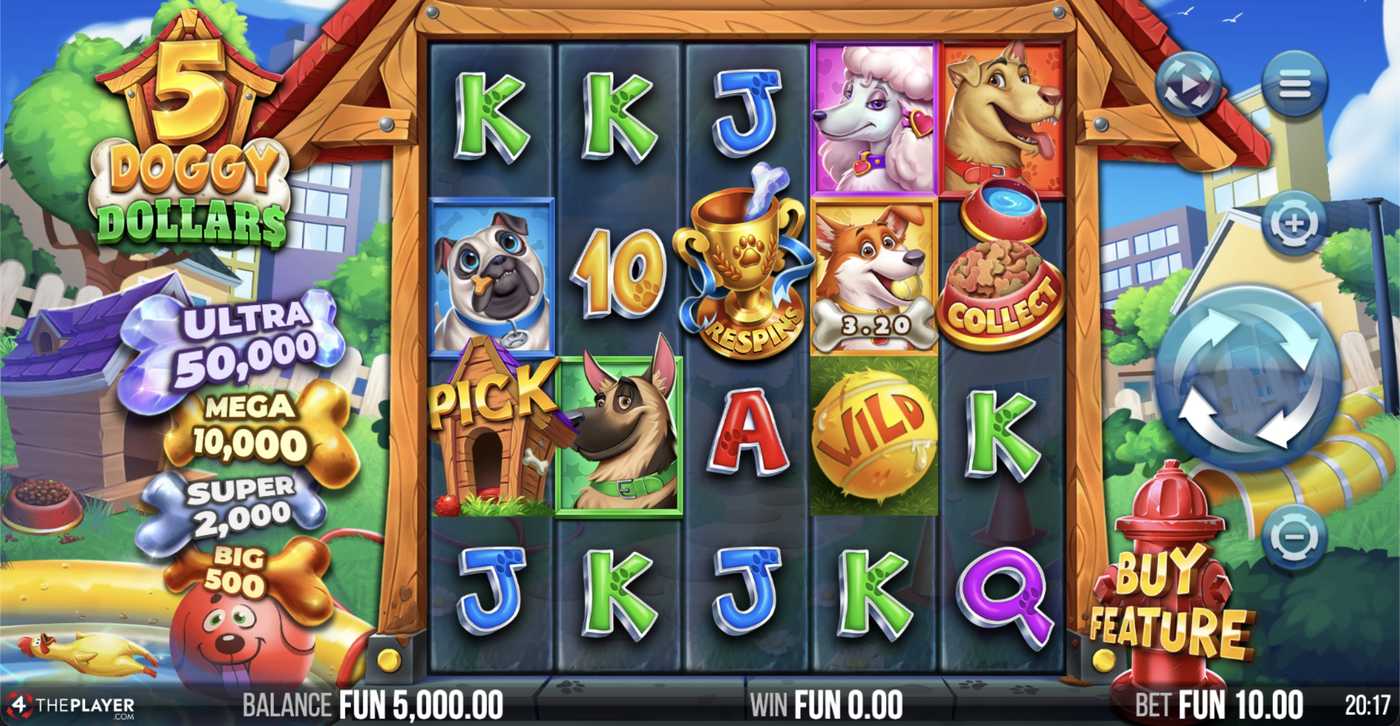 5 Doggy Dollars: image of main menu