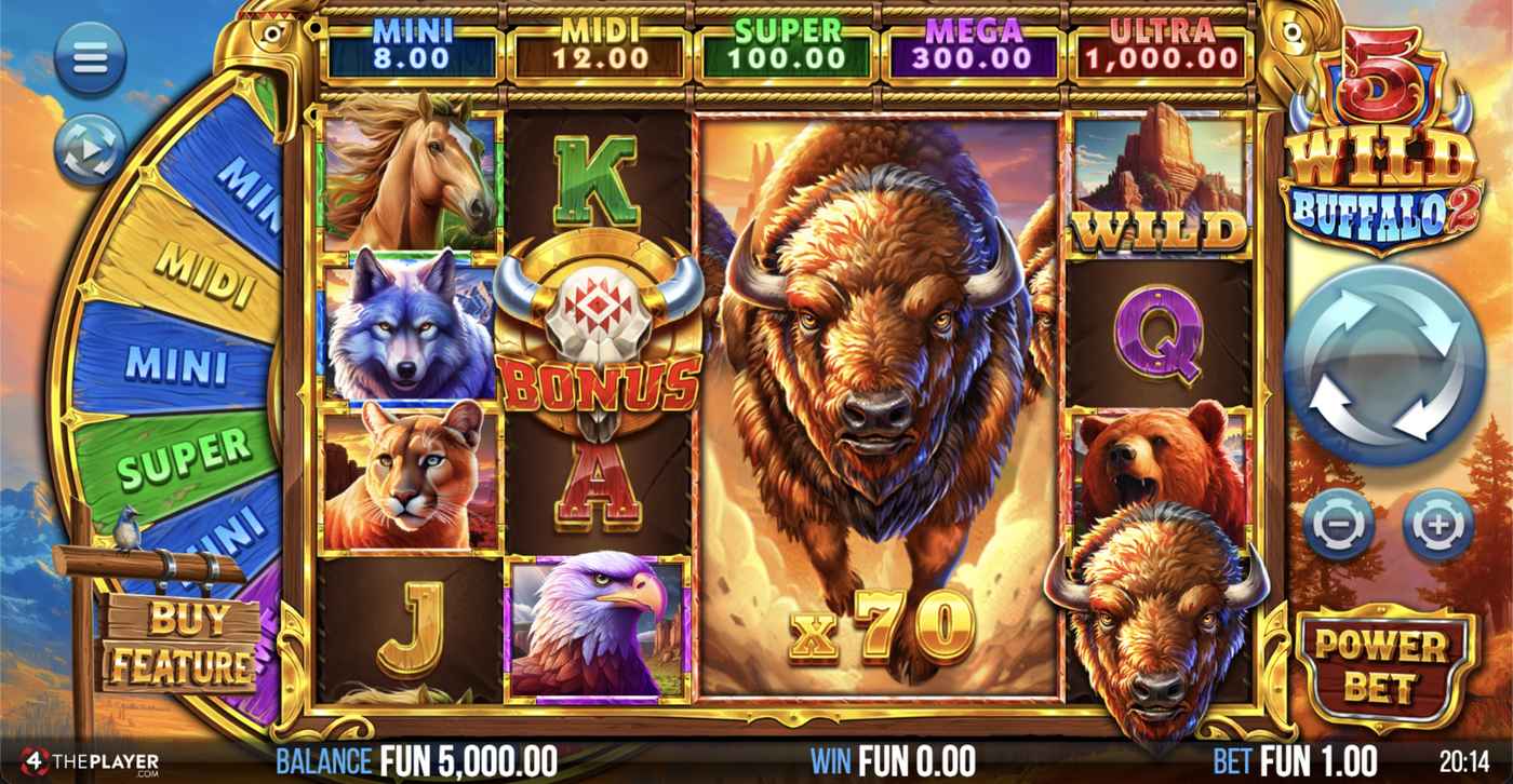 5 Wild Buffalo 2: image of main menu