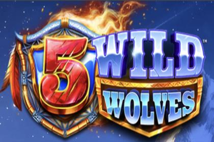 5 Wild Wolves Online Slot Logo