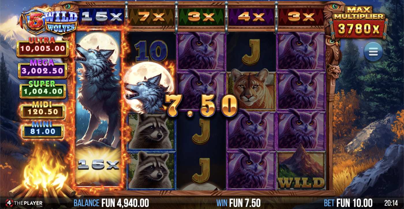 5 Wild Wolves: image of winning