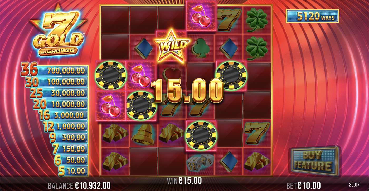 7 Gold Gigablox: image of winning
