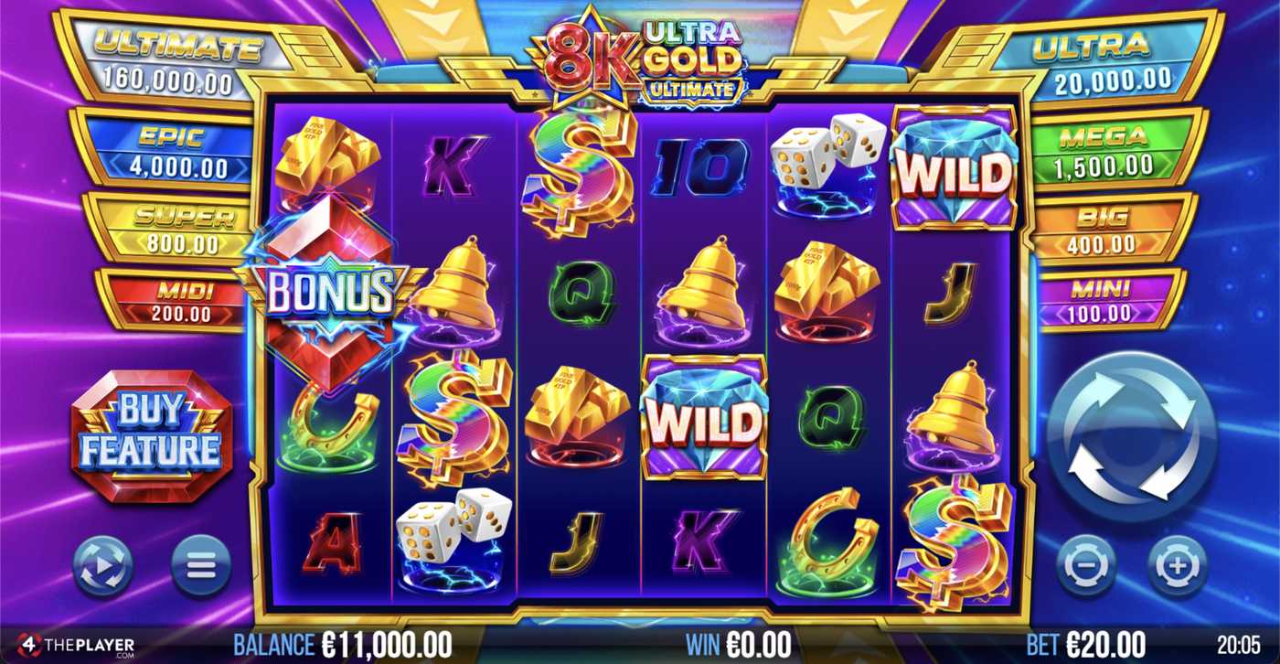 8k Ultra Gold Ultimate: image of main menu