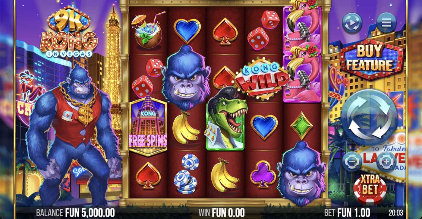 9k Kong in Vegas: image of main menu