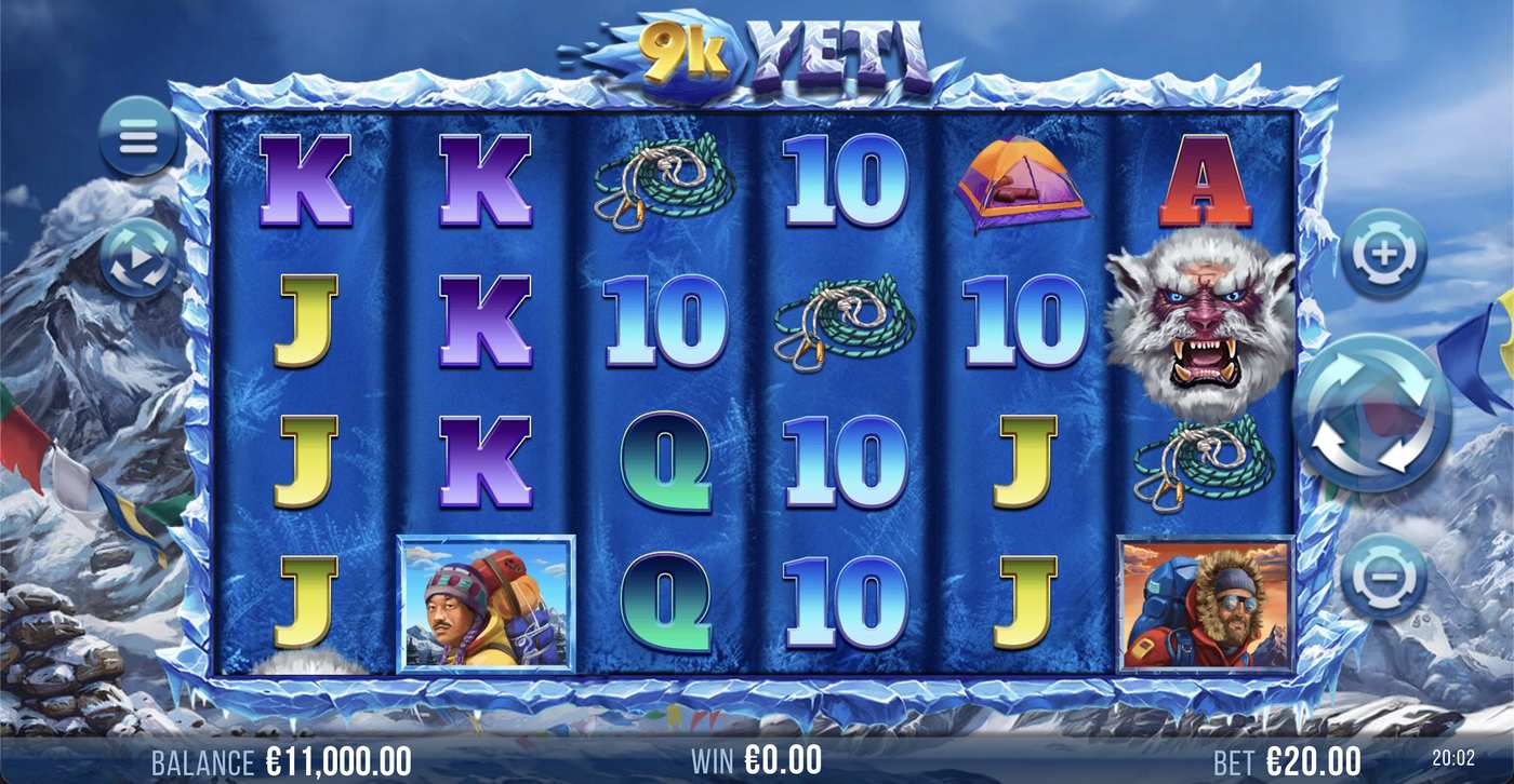 9k Yeti: image of main menu