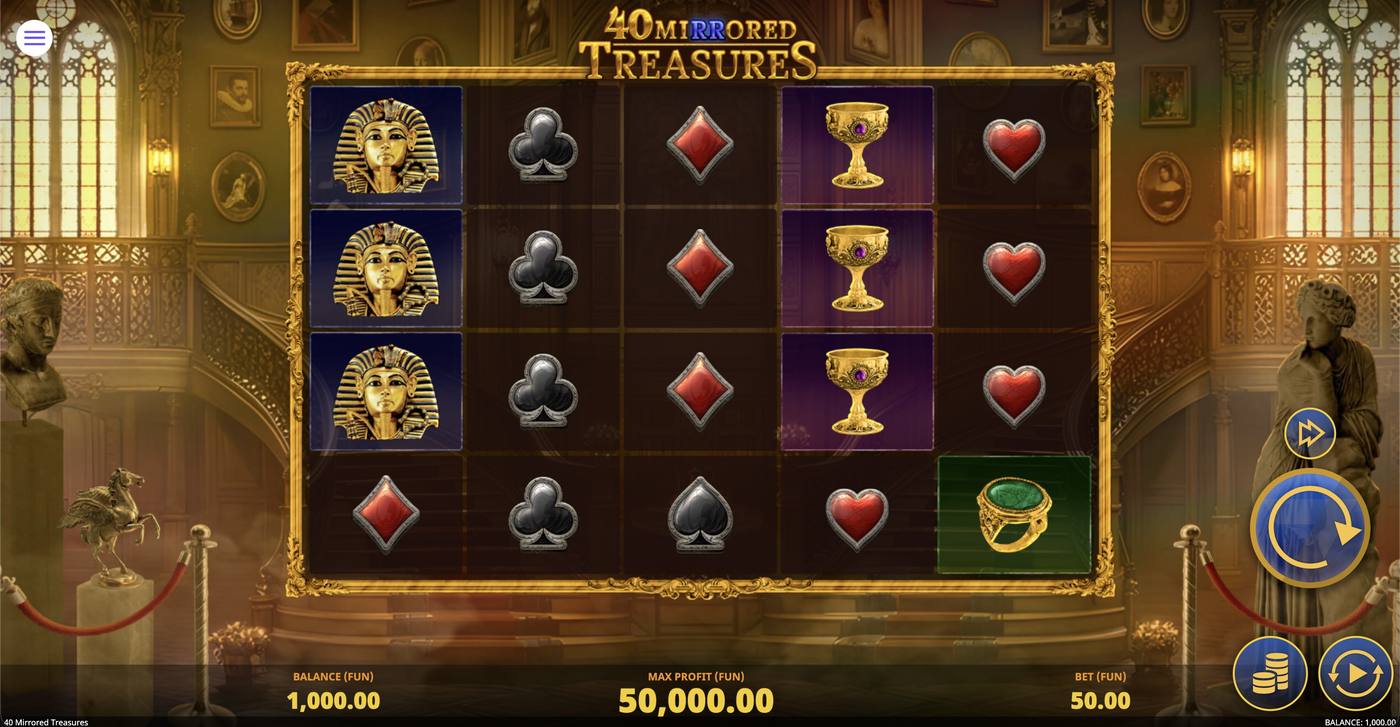 40 Mirrored Treasures: image of main menu