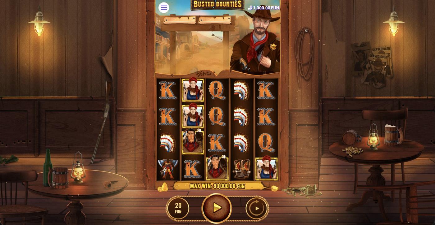 Busted Bounties: image of main menu
