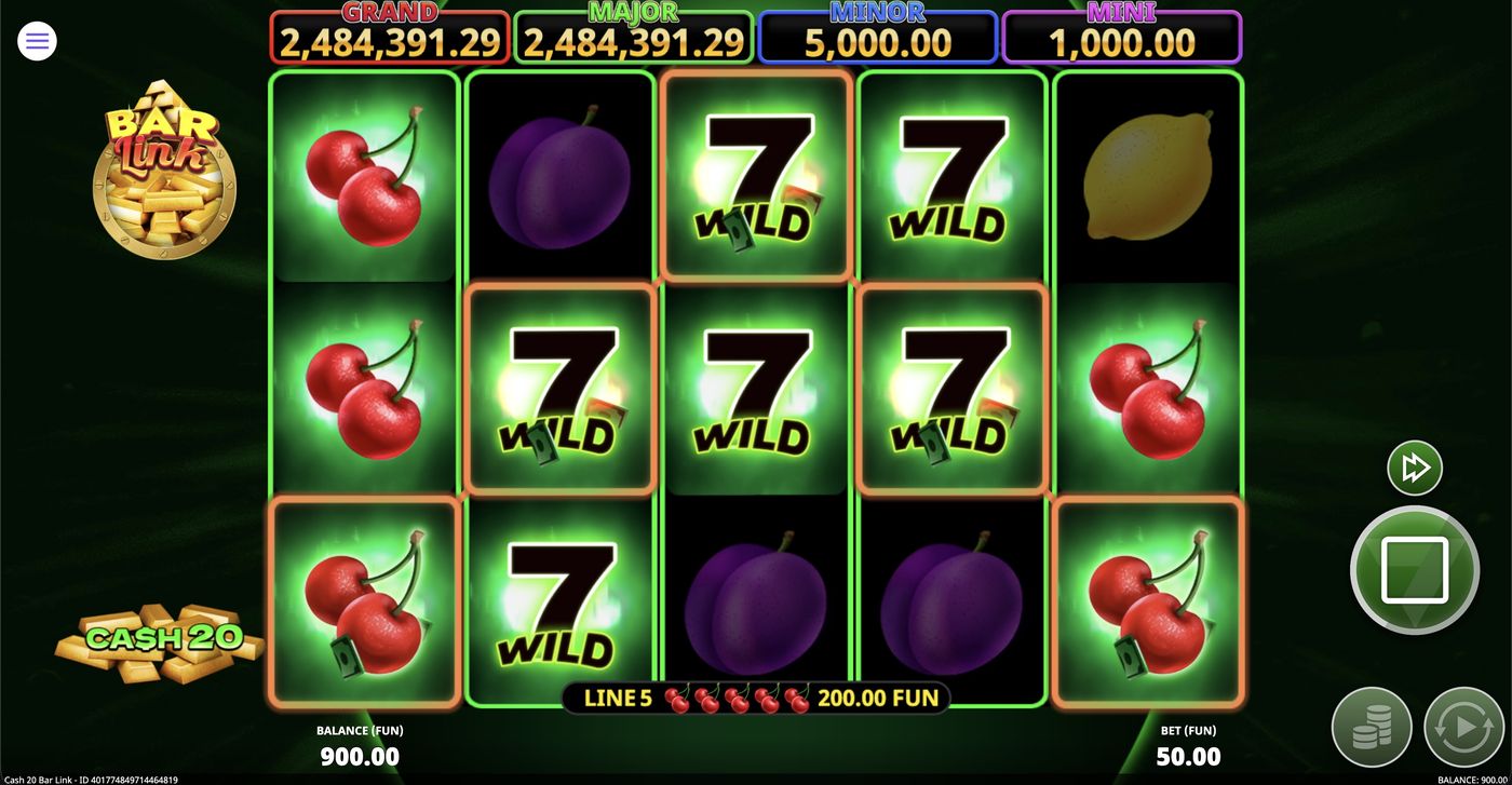 Cash 20 Bar Link: image of winning