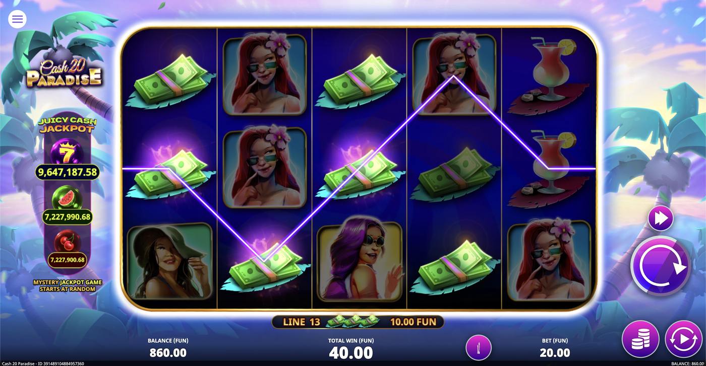Cash 20 Paradise: image of winning