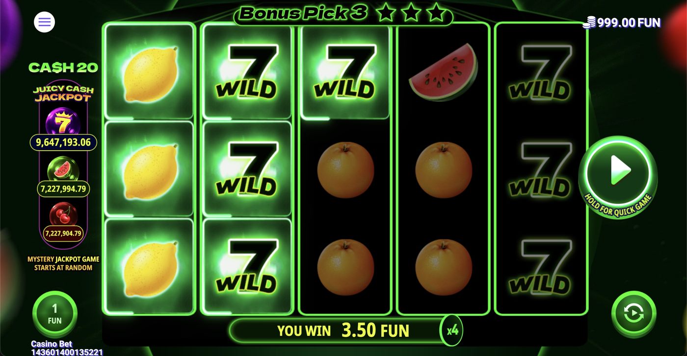 Cash 20: image of winning