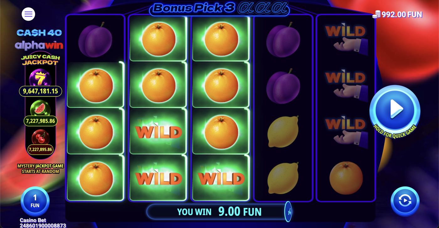 Cash 40 Alphawin: image of winning