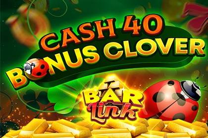 Cash 40 Bonus Clover Bar Link Online Slot Logo