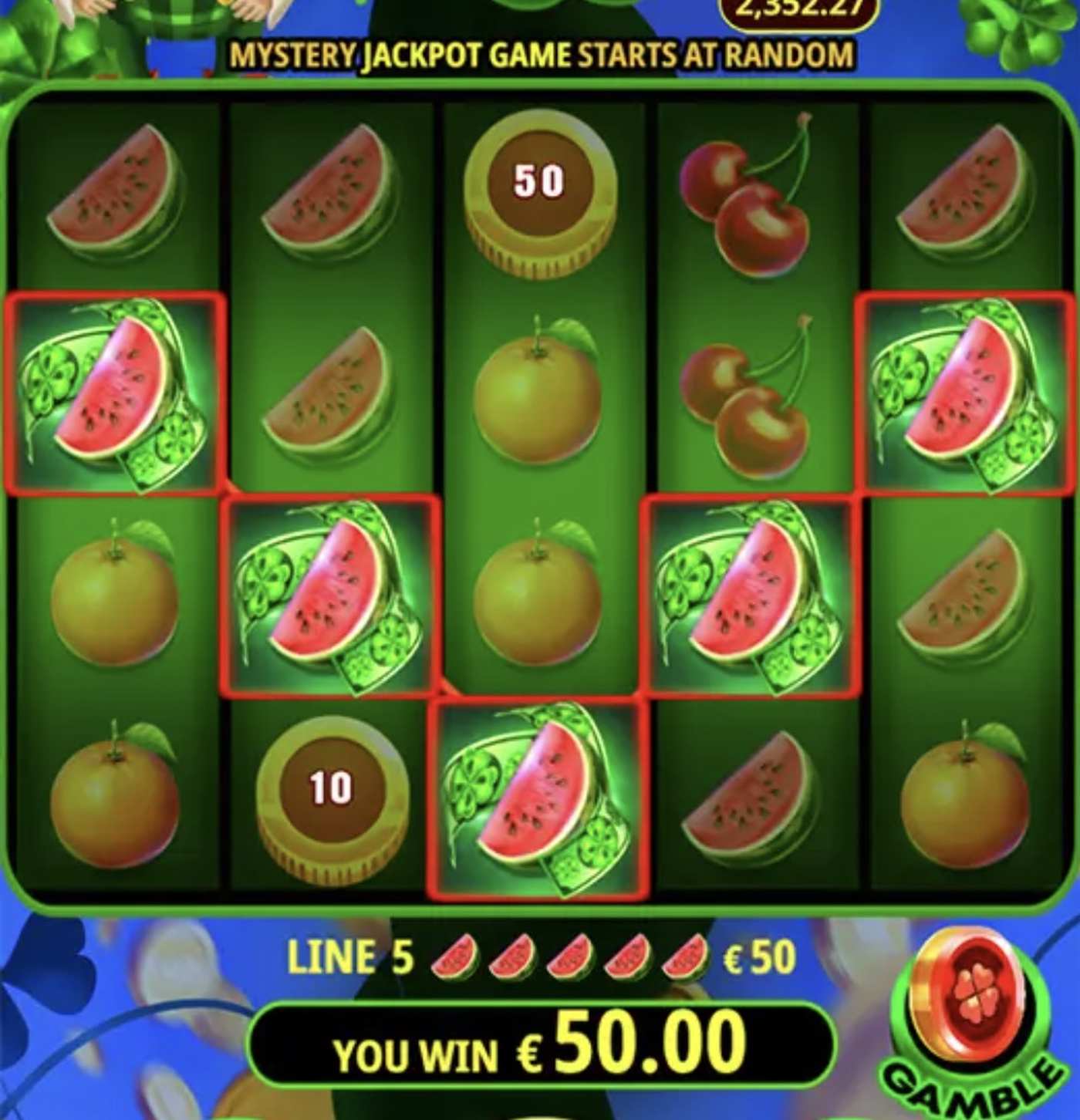 Cash 40 Coin Clover: image of winning