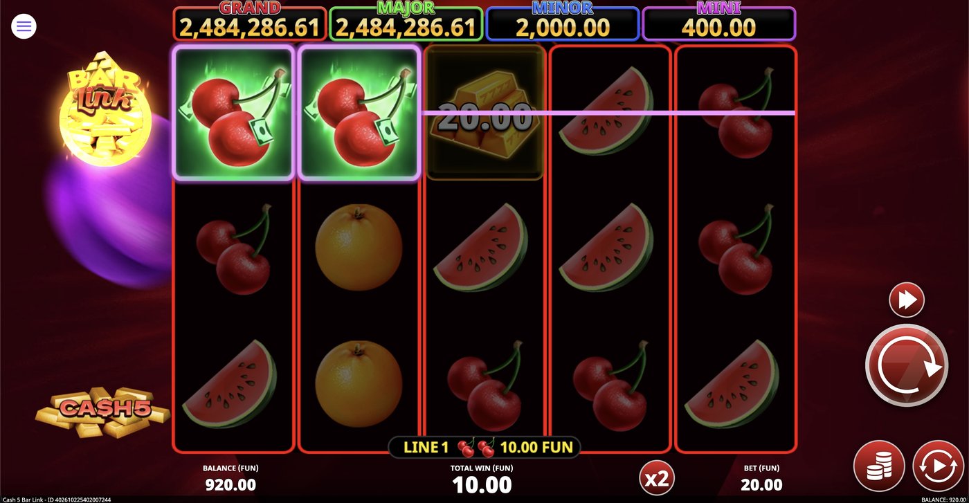 Cash 5 Bar Link: image of winning