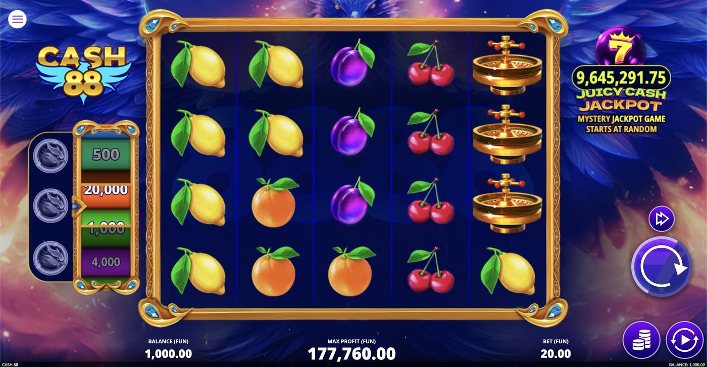 Cash 88: image of main menu