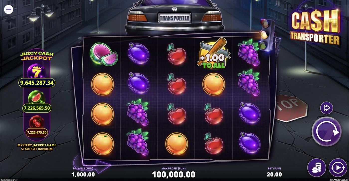 Cash Transporter: image of main menu