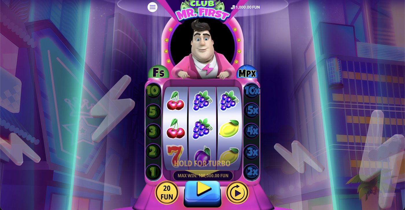 Club Mr. First: image of main menu
