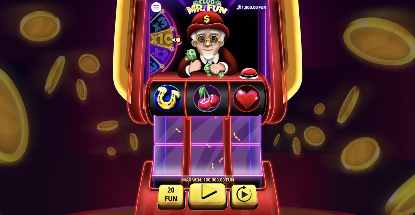 Club Mr. Fun: image of main menu