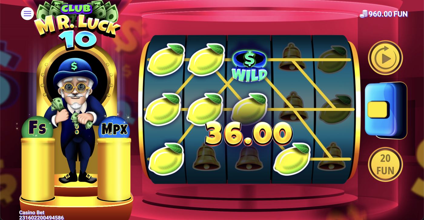 Club Mr. Luck 10: image of winning