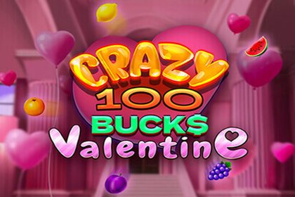 Crazy 100 Bucks Valentine Online Slot Logo