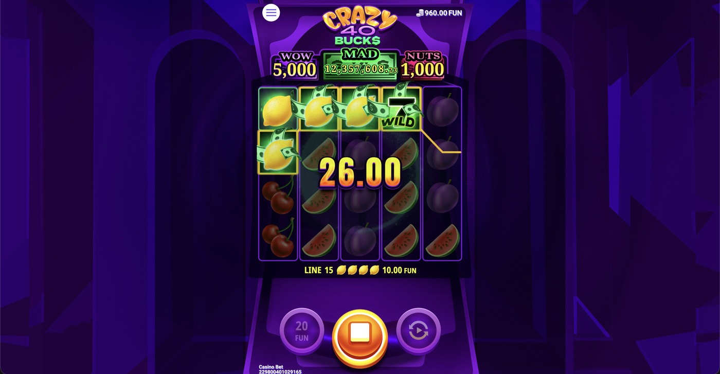 Crazy 40 Bucks: image of winning