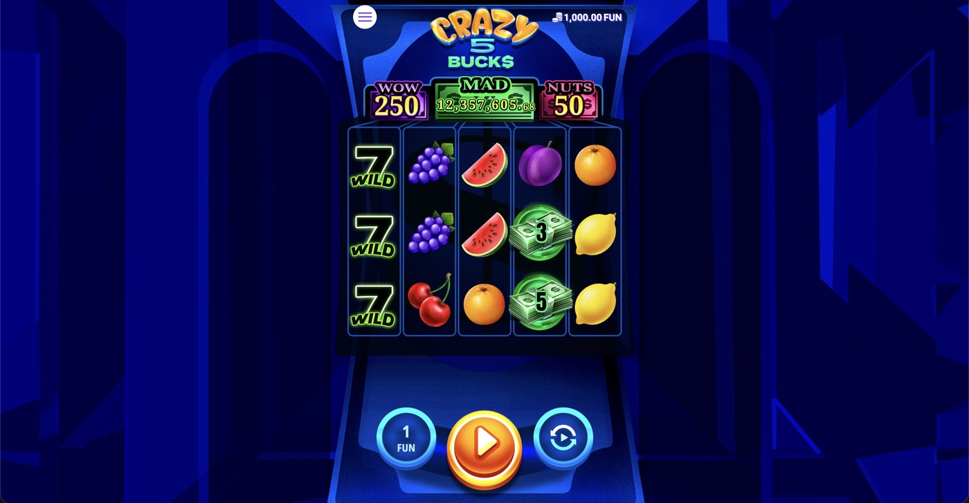 Crazy 5 Bucks: image of main menu
