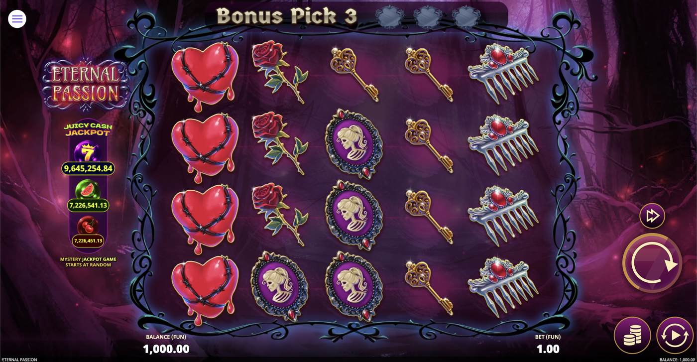 Eternal Passion: image of main menu