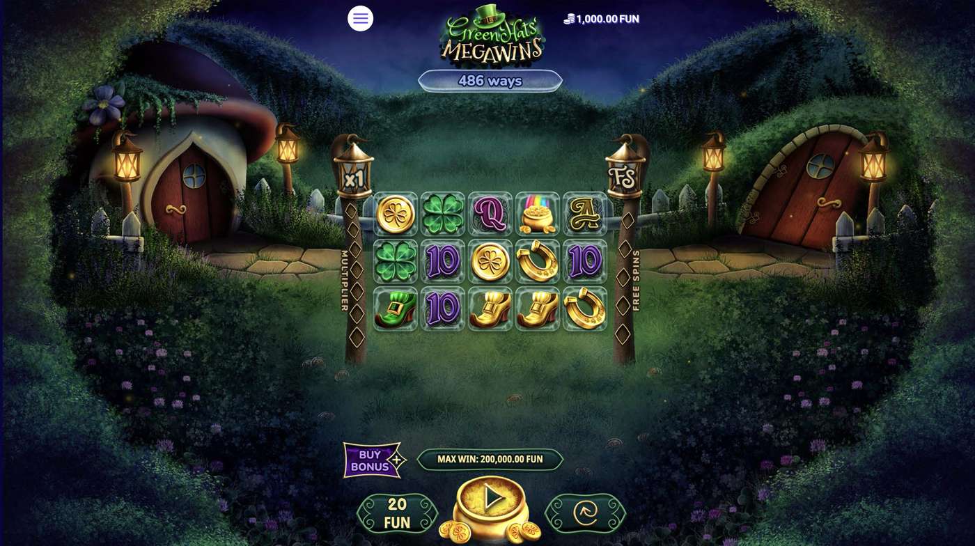 Greenhats' Megawins: image of main menu