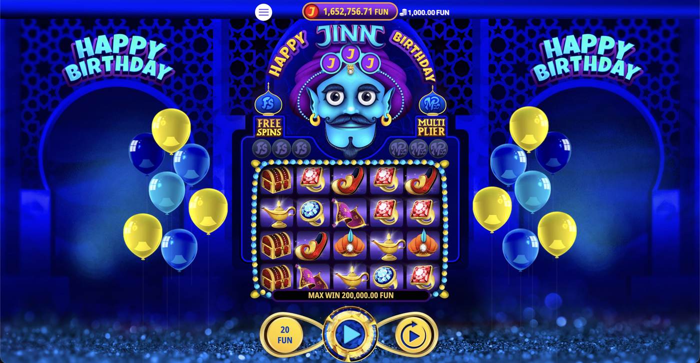 Jinn Happy Birthday: image of main menu