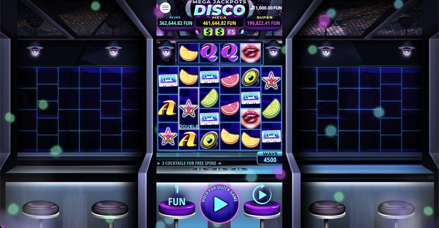 Mega Jackpots Disco: image of main menu
