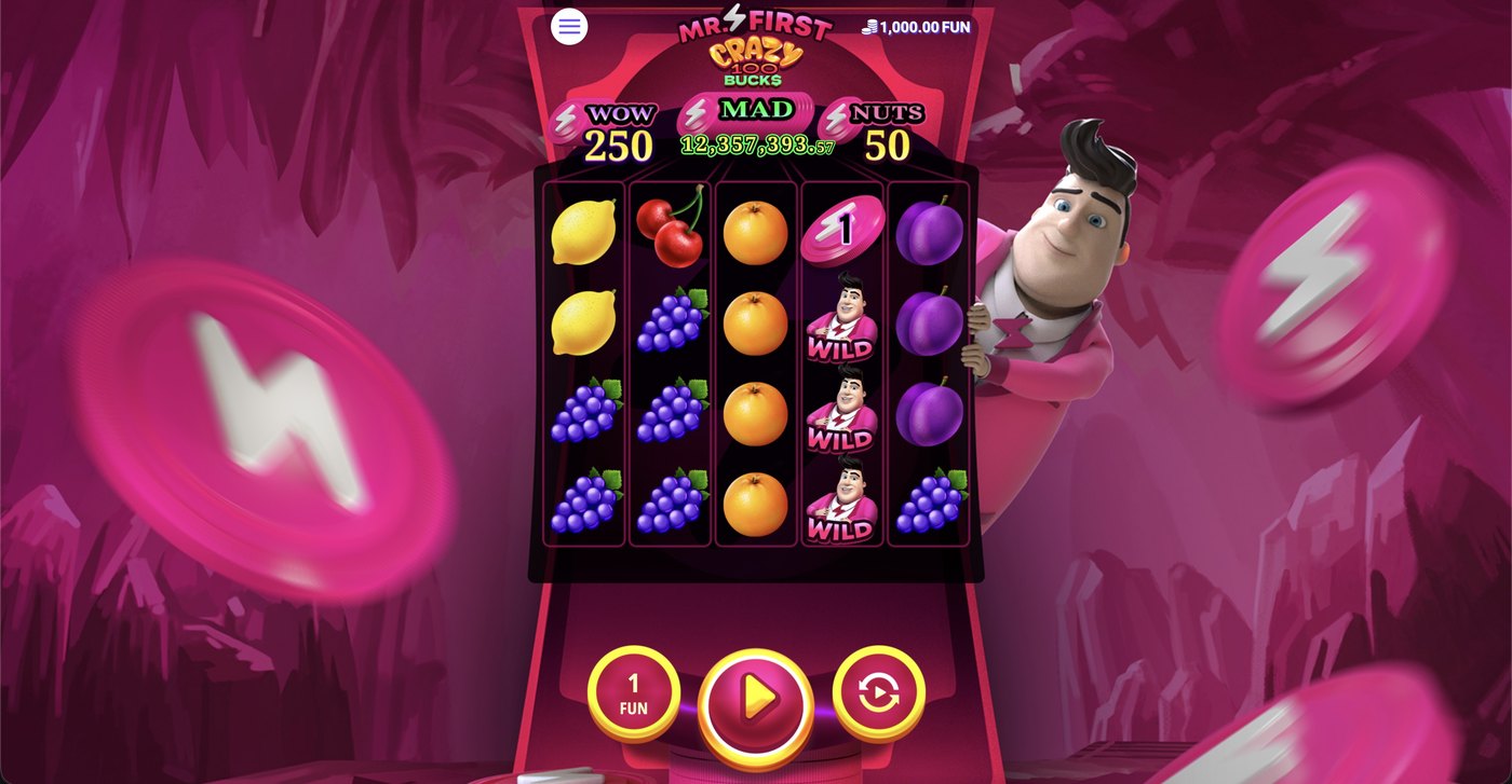 Mr. First Crazy 100 Bucks: image of main menu